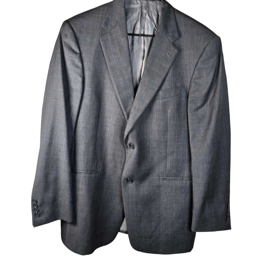 Hart Schaffner Marx Blazer Mens 41R Gray Check Wool Jacket